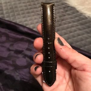 Metallic dark brown/gold patten Michele Watch band